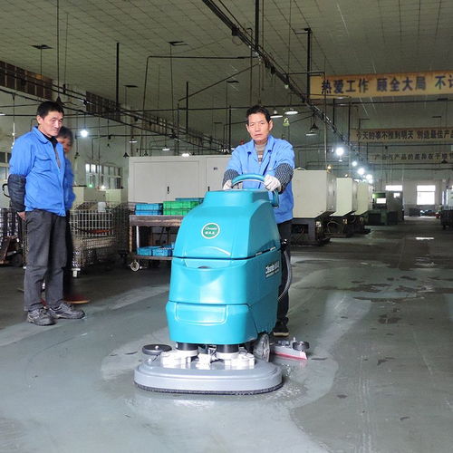 食品廠pvc地面油污清潔機(jī)器手推式洗地機(jī)車間地坪清掃機(jī)雙刷 谷瀑環(huán)保